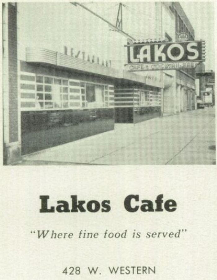 Lakos Cafe - 1954 Muskegon Yearbook (newer photo)